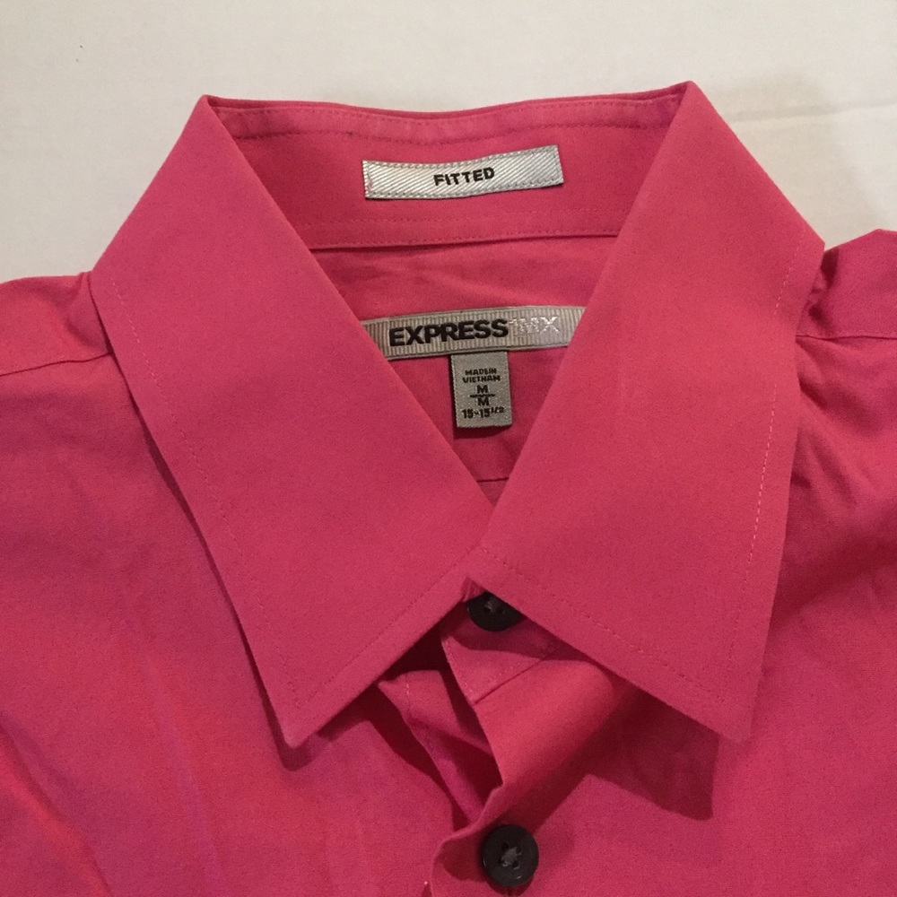 Almost new Express pink fitted dress shirt